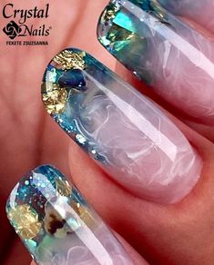 Chunky Glitter Nails, Hard Gel Nails, Makeup Nails Designs, Spring Acrylic Nails, Fantasy Nails, Gel Acrylic Nails, Trendy Nail Art Designs, Christmas Gel Nails