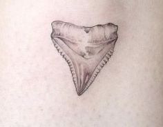 a small tattoo of a scallop on the back of a woman's stomach