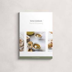 a cookbook with pictures of food on it