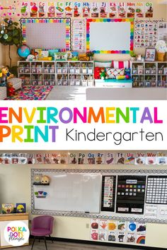 this is an image of a classroom with the words environmental print on it