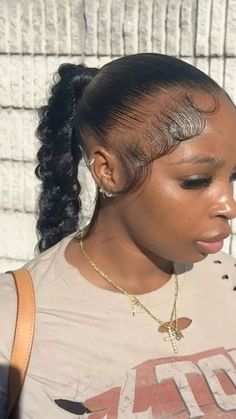 Bundles Hairstyles, Natural Hair Journey Tips, Braided Ponytails, Inspo Hair, Edges Hair, Special Occasion Hairstyles, Hairstyle Inspo, Hair Idea