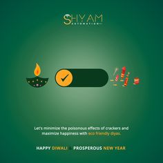 a happy diwali greeting card with an image of a candle and firecrackers