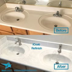 iCoat Epoxy Paint Transforms old sinks to new-looking marbleized bathroom sinks Paint Bathroom Sink Countertop, Bathroom Sink Color Ideas, Painting Bathroom Countertops And Sink, Painting Sinks Diy Bathroom, Epoxy Bathroom Sink, Epoxy Bathroom Countertop With Sink, Epoxy Bathroom Counter, Seashell Sink Makeover, Diy Bathroom Sink Makeover