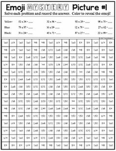 the printable worksheet for an empi mystery picture 4, which includes numbers and