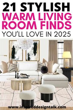 cream and beige living room Cosy Living Room Ideas, Room Finds, Beige Home Decor, Decor From Amazon, My New Apartment, Beige Home