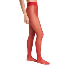 Women's semi-sheer tights with soft-touch, a control top waistband in a vibrant statement color. Not only does this style have a super soft finish they also feature light abdomen control. 80% Polyamide, 20% Elastane  Gentle Wash Cold Chic Micro-elastic Tights, Nylon Smoothing Tights, Smoothing Nylon Hosiery, Sheer Nylon Tights In Solid Color, Sheer Nylon Tights, Solid Sheer Nylon Tights, Sheer Solid Nylon Tights, Sheer Compressive Hosiery, Smoothing Tights