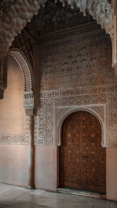 an ornate doorway in the middle of a building