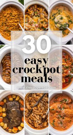 30 easy crockpot meals to make in the slow cooker