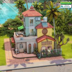 Sims 4 Spanish Style House, Bedroom In The Attic, Sims 4 Add Ons, Sims4 Inspiration, Sims Architecture, Open Space Kitchen, House Fits, Oasis Springs, Parents Bedroom