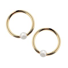 Your nipple piercing will get a touch of elegance with the timeless white pearl. The classic look manifests as a simple hoop with a bead that keeps your body jewelry securely in place, making for an easy fit in a gorgeous, yet practical, design. 14G, 1/2" Cultured Pearls Solid 14k gold | Nickel-free | Hypoallergenic Ethically handmade in the USA Nip Rings, Place Making, Practical Design, Beaded Rings, Cultured Pearls, White Pearl, Piercing Jewelry, Fit In, Pearl White