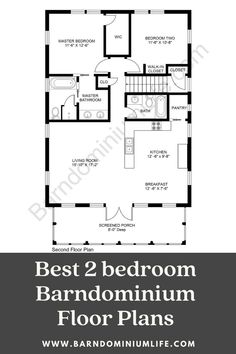 the best 2 bedroom barndoming floor plans