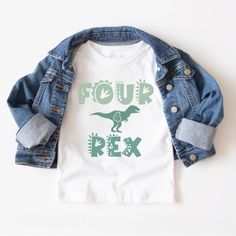 Four Rex Birthday Shirt, Dinosaur 4th Birthday Matching Family Shirts, 4th Birthday Outfit, Dinosaur 4th birthday Shirt, Family Matching  SHIRT DETAILS Experience comfort and style with our exceptional cotton shirt. Crafted from 100% soft cotton fibers (fiber content may vary for different colors), this shirt offers a luxurious feel against your skin. We proudly present two variants to cater to your needs: Adult and Youth Shirts are skillfully designed using the Bella + Canvas 3001 fabric, while Dinosaur Shirt Birthday, Dinosaur Birthday Shirts Family, Dino Birthday Shirt Family, 3 Rex Birthday Shirt, Dinosaur 4th Birthday, Dinosaur Birthday Shirt Boys Four, Dinosaur Birthday Shirt Boys, Dino Birthday Shirt, Cotton Dinosaur Print Top