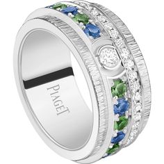 Piaget White Gold Tsavorite Sapphire Diamond Ring G34P8O00 Piaget Ring, Piaget Jewelry, Skeleton Watches, White Gold Set, Sapphire Diamond Ring, Ring Women, Diamond Watch, Gold Set, Fine Jewellery