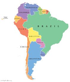 a map of brazil with all the states and major cities in each country's capital