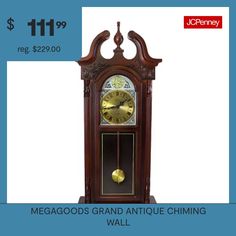 Bedford clock collection offers you the elegance and beauty of classic style with the modern reliable technology of today's wall clocks. Whether a gift to yourself or for someone else, this clock will add a special touch of sophistication to any room. With its stunning cherry oak finish, golden accents and swinging pendulum, this wall mountable time piece is not only an attractive focal point, but a functional and reliable piece of technology. With 4 distinct chimes, the clock will announce the… Chiming Wall Clocks, Clock Collection, Oak Finish, Wall Clocks, Time Piece, Focal Point, Wall Clock, Classic Style, Cherry