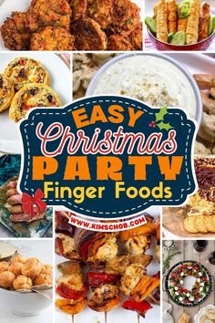 easy christmas party finger foods collage