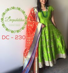 Deepshikha Creations, Long Anarkali Gown, Design Kurta, Ikkat Dresses, Designer Anarkali Dresses, Anarkali Dress Pattern, Simple Kurta Designs, Salwar Designs