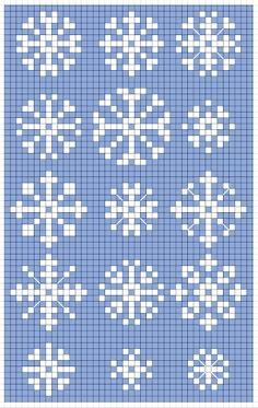 a cross stitch pattern in blue and white