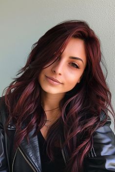 Browse our roundup of 42 head-turning burgundy hair ideas you'll want to try now. From the gorgeous cherry brown hair color on layered hair you see here to subtle maroon shades on short crops and bold all-over raspberry tones on long bobs, you'll love all the ideas on our blog. Click through to see them now or save this pin for later! Burgundy Hair Fair Skin, Cherry Red Bob, Brown Cherry Hair Color, Cherry Brown Hair Color, Burgundy Hair Ideas, Fall Hair Ideas For Brunettes, Deep Burgundy Hair, Shades Of Burgundy Hair, Redhead Hair