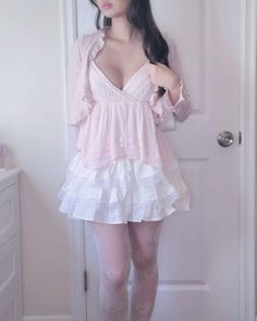 Dolly Pink Outfit, Soft Girl Pink Aesthetic, Marie Core, Angel Coquette, Girl Pink Aesthetic, Pink Twitter, Outfits Coquette, Coquette Outfit, Love Japanese