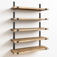 PRICES MAY VARY. 【Discover More Space】 Don't worry about cluttered desktops and floors! Why not try using the walls? The wonderful combination of smooth-surfaced metal brackets and solid wood texture decorates your home with a natural and neatly beauty! 【Product Specification】 - Each shelf: 15.7 X 4.7 X 0.6in. Package includes 5 paulownia boards, 10 metal brackets, 25 plastic anchors, 25 long screws, 25 short screws and 1 installation manual. In addition, our wall shelves can hold up 40 lbs of w Wood Wall Storage, Pallet Deck Diy, Float Shelf, Wall Storage Shelves, Kitchen Wall Shelves, Rustic Wood Wall, Light Blue Walls, Solid Wood Shelves, Rustic Wood Walls