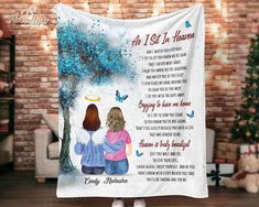 "As I Sit In Heaven Memorial Blanket, Memorial Gifts For Loss Of A Sister, Grief Blanket, Custom Memorial Clipart In Loving Memory Blankets ✔️BLANKET SIZE OPTIONS - Small: 30\" x 40\" (for baby) - Medium: 50\" x 60\" Inches (for teenager) - Large: 60\" x 80\" Inches (for adults)   ✔️SPECIFICATIONS: - Printed Side: Front only - Blanket options: Fleece & Sherpa - Machine Wash Separately in Cold Water - Do Not Iron or Press with Heat - Do Not Dry Clean   ✔️HOW TO ORDER: - Simply write your personal Loss Of A Sister, Loss Of Sister, Sister Memorial, Memory Blankets, As I Sit In Heaven, Memorial Blanket, Memory Blanket, Loss Of Mother, Custom Memorial