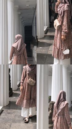 Korean style Dress Hijab Outfit, Modest Muslim Outfits, Tunik Hijab Style, Islamic Modest Fashion, Outfit Ideas Dressy, New Hijab