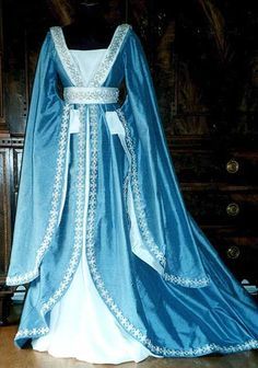 Elven Dress, Blue And White Dress