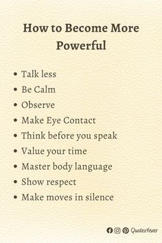 a poster with the words how to become more powerful