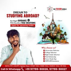 ✈️ Ready to turn your dream to study abroad into reality? 🌍📚 At Fusion World, we're here to guide you every step of the way! 🌟 

Book your 1:1 free consultation with our expert consultants now and embark on the journey of a lifetime. 🚀 Don't just dream, let's make it happen together! 

[study abroad consultants, abroad education consultants, overseas education consultants, study overseas consultants] Study Overseas, Pte Academic, English People, English Language Test, Us Universities, Study In New Zealand, Uk Visa, Interview Preparation