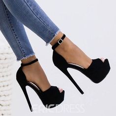 High Heels Classy, Women Footwear, High Heels Boots, High Heel Dress, Heels Outfits, Ankle Strap High Heels, Pumps Heels Stilettos