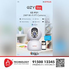 an advertisement for the ezy lite 2mp wi - fi ptt camera