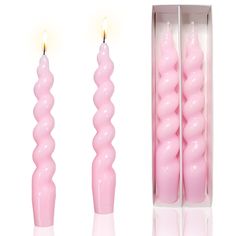 PRICES MAY VARY. 【Unscented & Smokeless Pink Candles】Our pink candlesticks spiral are odorless, burn cleanly and leave no residue, ideal for those who are allergic or react to strong scents. 【Pink Spiral Taper Candles】This pink dinner candle features paraffin wax ingredient, a cotton wick and ocean ripple shape, they will be a great as a gift, a dream gift set for friends and family. 【Create A Relaxed Atmosphere】Romantic pink spiral twisted candles (without candle holders) to decorate your favor Candle Dinner Table, Funky Candles, Twisted Candles, Spiral Candles, Twist Candle, Dream Gift, Pink Candles, Candle Dinner, Paraffin Wax