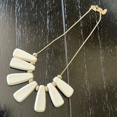 Light Weight Beads That Move Along The Chain. Unique Chain Design. Measures 19 Inches Plus A 3 Inch Extender. Smoke Free Home. Thanks For Looking! Chunky Gold Necklaces, Plunder Jewelry, Chunky Pearls, Rhinestone Statement Necklace, Long Statement Necklace, Stacked Necklaces, Beaded Jewels, Bronze Necklace, Move Along