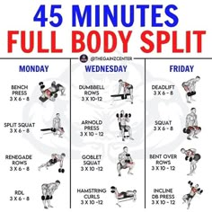 the full body split chart shows how to do it in 5 minutes or less, with instructions