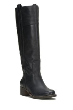 Step into the Hybiscus knee high boot and make a major style statement wherever you go. Featuring a sleek leather construction, this pair has a block heel, rubber sole and pull tabs for easy on-and-off. Lucky Boots, Wide Calf Riding Boots, Black Knee Boots, Black Riding Boots, Wide Calf Boots, Black Knees, Knee High Leather Boots, Wide Calf, Leather Boot