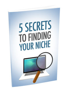 a book with a magnifying glass on top of it and the title 5 secrets to finding your niche