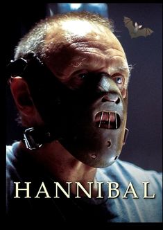 a man wearing a mask with the words hannibal on it