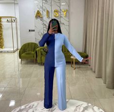 Baggy Ankara Trouser, Suit Styles, Pant Trouser, Smart Casual Women, Color Combos Outfit