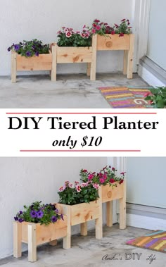 diy tiered planter only $ 10