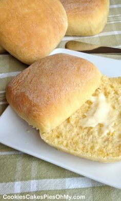 two pieces of bread on a white plate