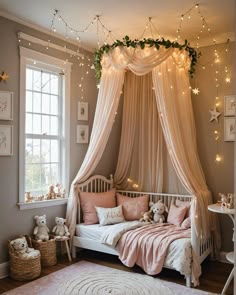 Little Toddler Girl Bedroom Decor Ideas, Kid Room Decor Girl, Kid Girls Bedroom Ideas, Toddler Girl Rooms Ideas, Toddler Bed Girl Ideas, Luxury Toddler Girl Bedroom, Todler Room Ideas Girl, Toddler Room Girl Ideas, Twin Girl Toddler Bedroom