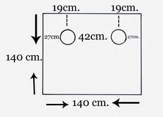 a diagram showing the size and width of a square with measurements for each square in it