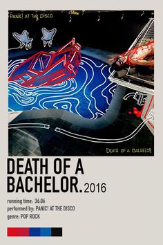 Death Of A Bachelor - Panic! At The Disco (2016) Panic At The Disco Album Cover, Fedex Poster, Panic At The Disco Poster, Crazy Genius, Disco Songs, Disco Aesthetic, Polaroid Album