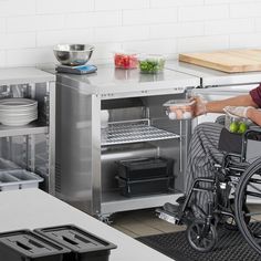 Make cold food storage as convenient as possible with the Avantco 27" undercounter refrigerator. With a spacious refrigerated portion readily accessible through its door, the unit opens up to a shelf to help you organize your ingredients and best utilize the 5.5 cu. ft. interior. Plus, because it accommodates up to 90 lb., the epoxy-coated steel shelf is well equipped for holding heavy bulk ingredients, from dozens of eggs to jars of condiments and sauces.   This unit is designed for outstanding Undercounter Freezer, Undercounter Refrigerator, Freezer Storage, Make Food, Cold Food, Steel Shelf, Cold Meals, Work Surface, Food Preparation