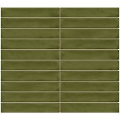 a green tile wall with horizontal lines in the middle and one line at the bottom