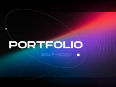 an abstract photo with the word portfolio on it