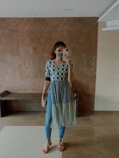 Kurti Ideas Style Patterns With Jeans, Nyra Design Kurti, Casual Kurti Designs Latest, College Kurti Ideas, Simple Daily Wear Kurti Design, Cotton Kurti Pattern Design, Latest Kurtis Design, Stret Kurtis Design With Pant, Simple Kurtis For College