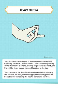 Heart Mudra Chakra Healing, Heart Chakra Hand Mudra, Mudras For Heart Chakra, Mudra For Heart Chakra, Mudras For Heart, Heart Chakra Exercises, Heart Chakra Mudra, Heart Mudra, Hand Mudra