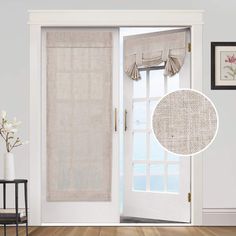 PRICES MAY VARY. Linen Blended Imported PRIMITIVE LINEN: These classic french door curtains are crafted from open weave natural linen blended fabric, soft and durable, vintage and elegant elements make your doorways more draped and aesthetic. Material is moderate weight features letting light filtering but still add enough amount of privacy. Create a relaxed and feminine home environment. HASSLE-FREE INSTALLING: These innovative and functional door curtains definitely can be installed a breeze w Door Blind, French Door Curtain, Patio Door, Door Curtain, French Door, Natural Linen, Curtains